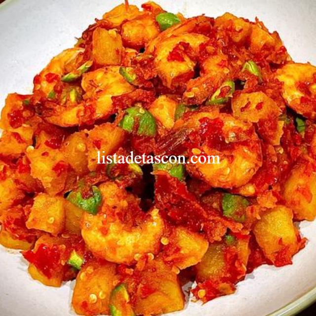 Resep Sambel Balado Udang Kentang Pete Ala Padang